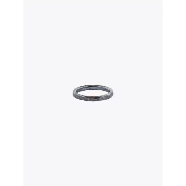 Barbara Zuna-Kratky Women Hammered Ring Silver Blackened 1