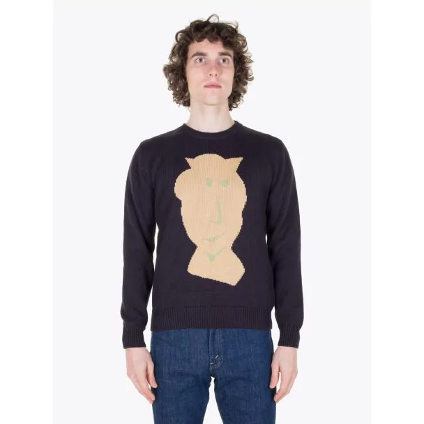 Carven Pull Vallauris Knit Pullover Marine Full View 