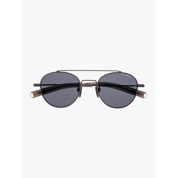 Dita-Lancier LSA-103 Round Shape Sunglasses Black Gun 1
