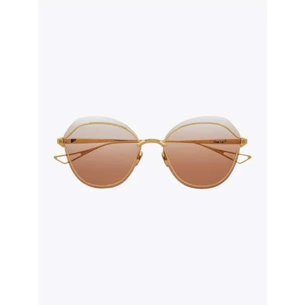 Dita Nightbird-Two Butterfly Sunglasses Yellow Gold 1