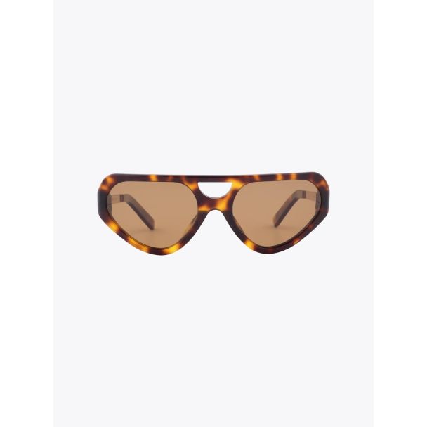 Fakbyfak Cyber Limbo Sunglasses Havanas/Solid Brown Front 