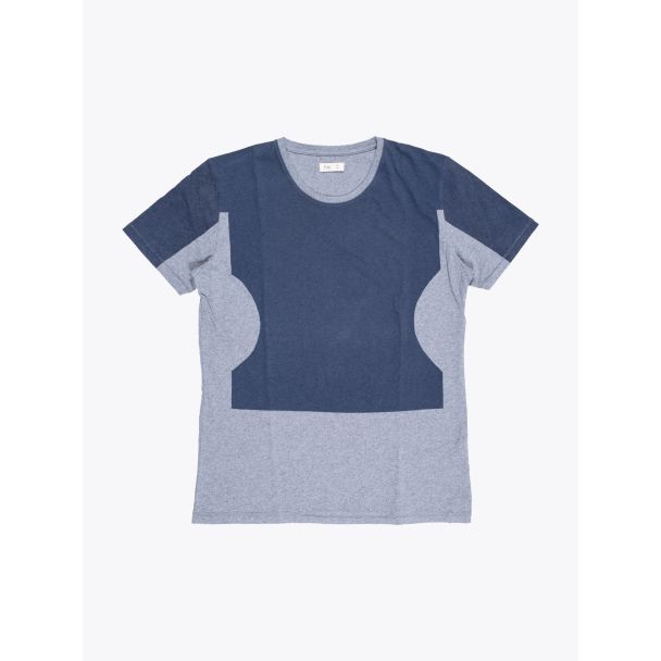 Folk Dual Print Tee Recycled Navy 1