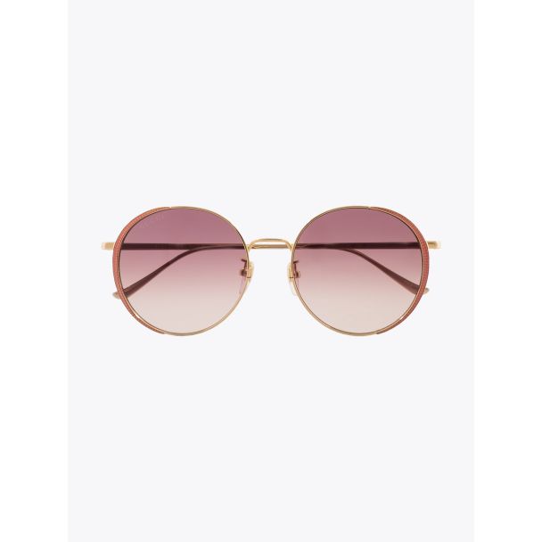 Gucci Rounded Shape Sunglasses Gold / Gold 004 1