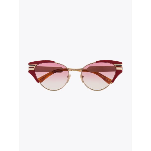 Gucci Cat-Eye Shape Sunglasses Red / Gold 1