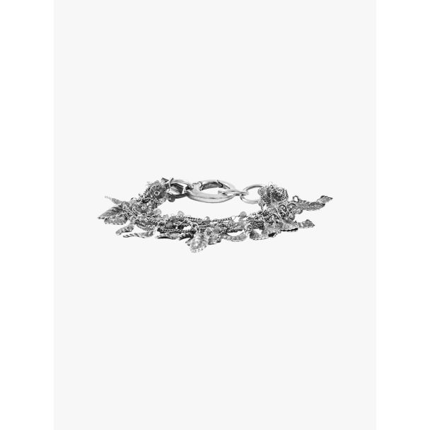 Goti BR630 Silver Bracelet w/Stone Front View