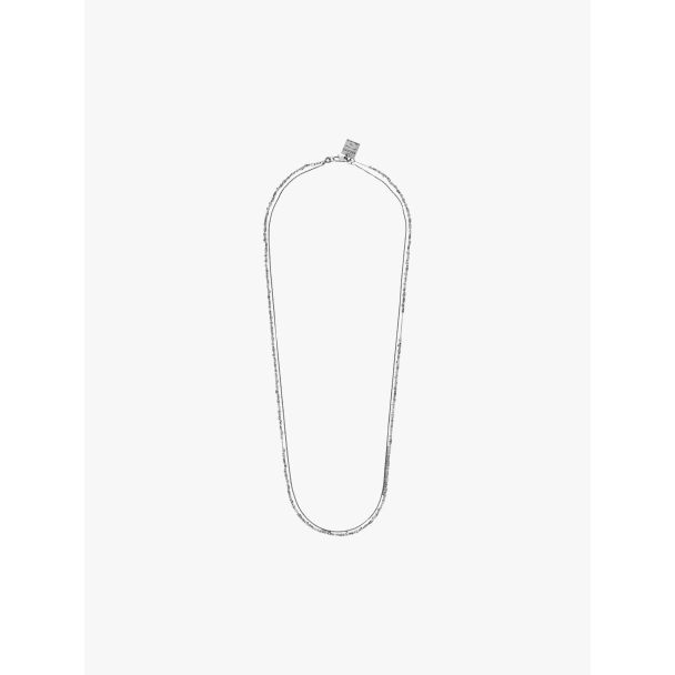 Goti CN933 Silver Double Necklace Front View