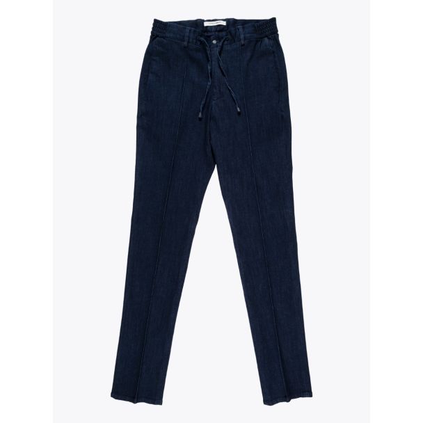 Giab's Archivio Masaccio Cotton Drawstring Pants Denim Blue 1