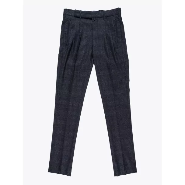 Giab's Archivio Cocktail Wool Pleated Pants Check Anthracite / Grey 1