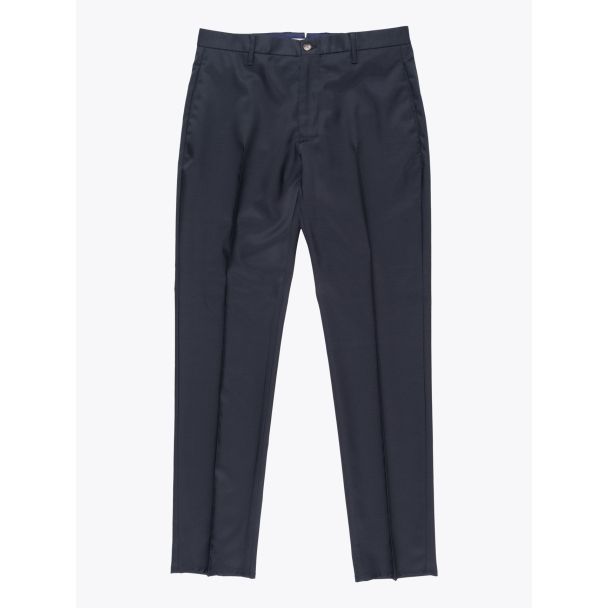Giab's Archivio David Slim-Fit Stretch Wool/Polyamide Flat-Front Pants Black Front View