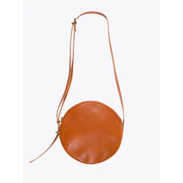 Il Bisonte A2664/M Round Bag Caramel Front View