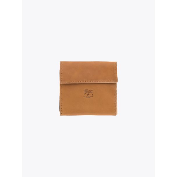 Il Bisonte C0455 Vintage Cowhide Leather Wallet Natural Front