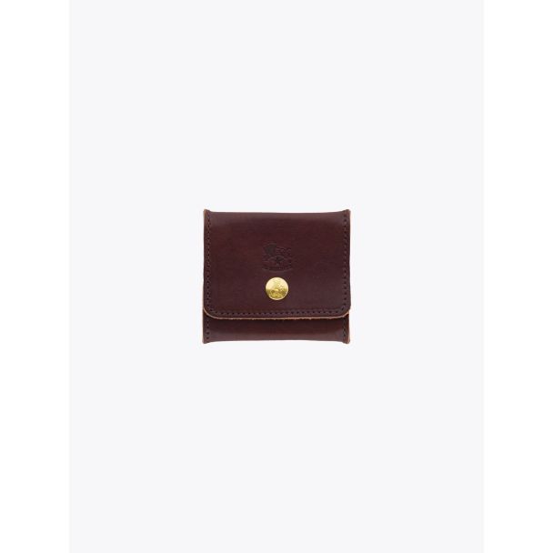 Il Bisonte C0774 Vintage Cowhide Leather Coin-Purse Brown Front