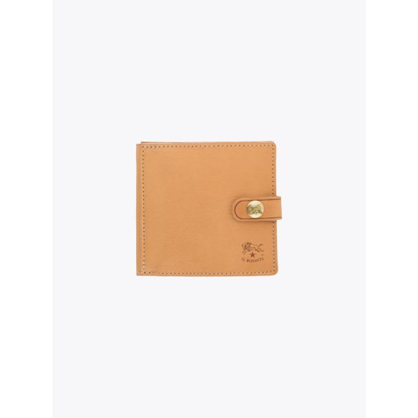 Il Bisonte C0816 Man’s Cowhide Leather Wallet Natural Front