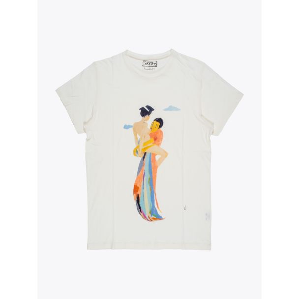G.Kero Orange Love Printed Cotton T-shirt - E35 SHOP