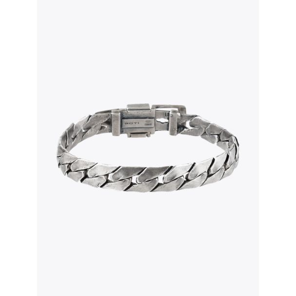 Goti Bracelet BR1033 Silver Buckle Curb Chain - E35 SHOP