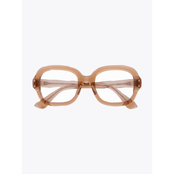 Masahiromaruyama Dessin MM-0002 No.4 Optical Glasses Clear Light Brown Front View