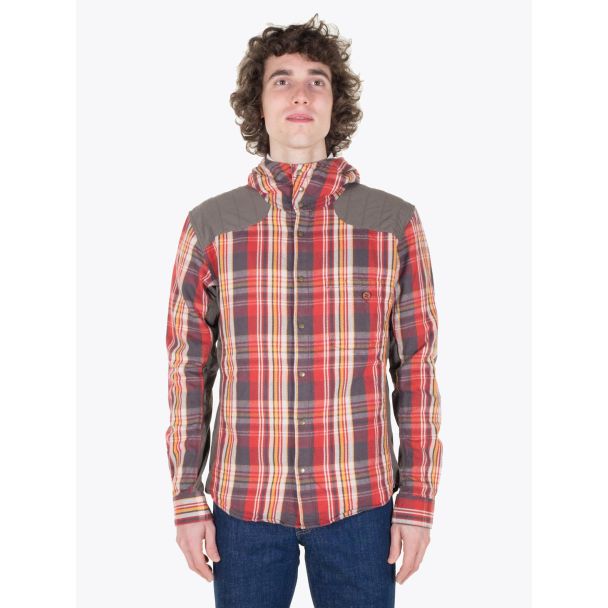 Pedaled Christopher Pedalling Hooded Shirt Red Check Full View 