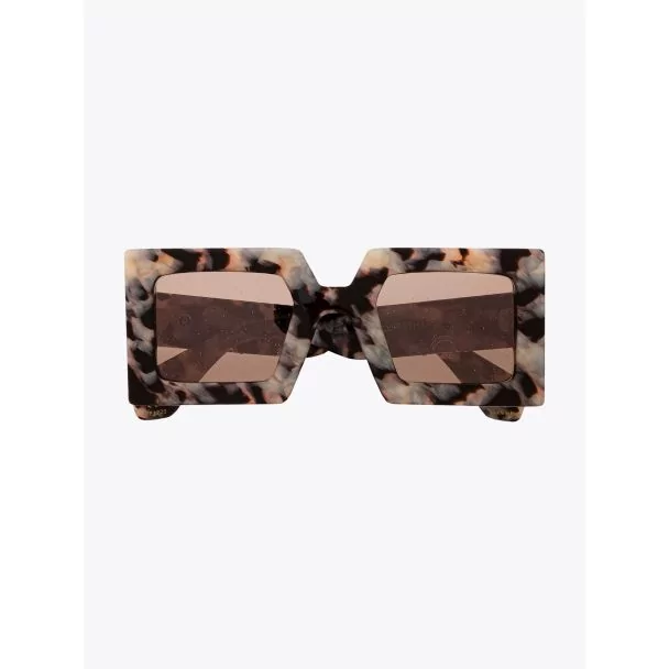 Robert La Roche + Christoph Rumpf Godfather Squared Sunglasses Pearl Plum Marble Front View