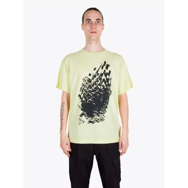 Stone Island Shadow Project 20510 Jersey Mako Printed Short Sleeve T-shirt Pistachio 1