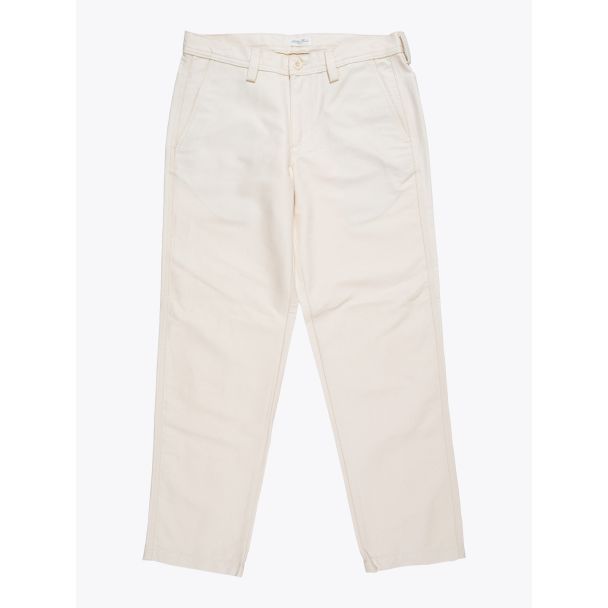 Salvatore Piccolo Straight Work Pant Ecru Front View