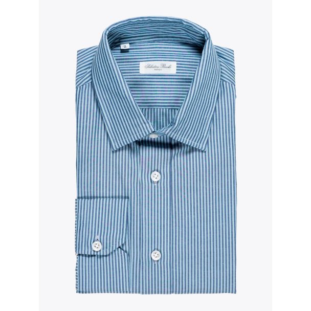 Salvatore Piccolo Regular Fit Shirt Striped Blue 1