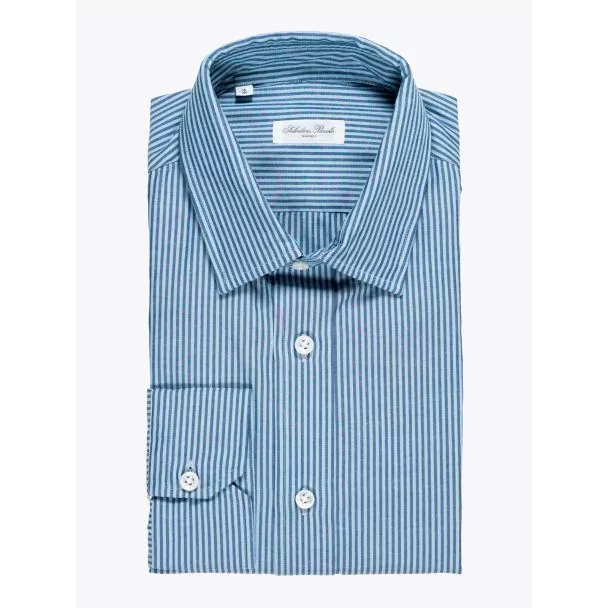 Salvatore Piccolo Regular Fit Shirt Striped Blue 1