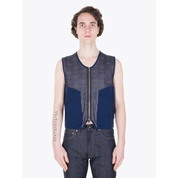 Stone Island Shadow Project 502A3 Knitwear Navy Blue Full View