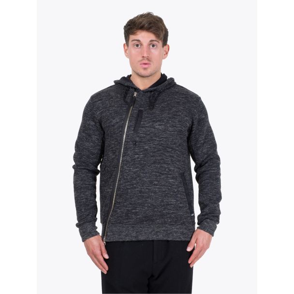 Stone Island Shadow Project 60507 Hooded Sweater Black Mélange Front