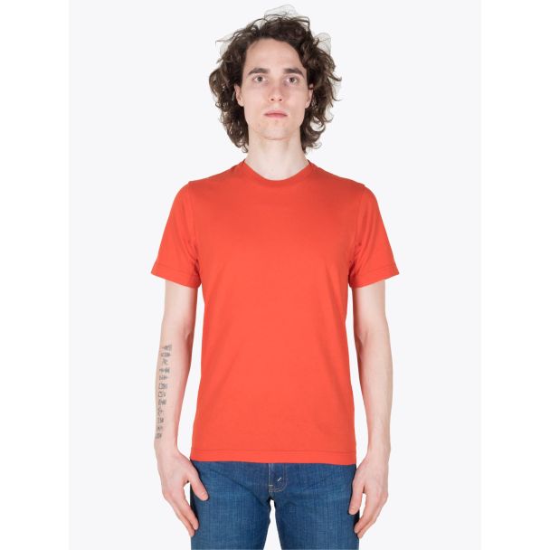 Stone Island Short Sleeve T-Shirt Orange Red Full View