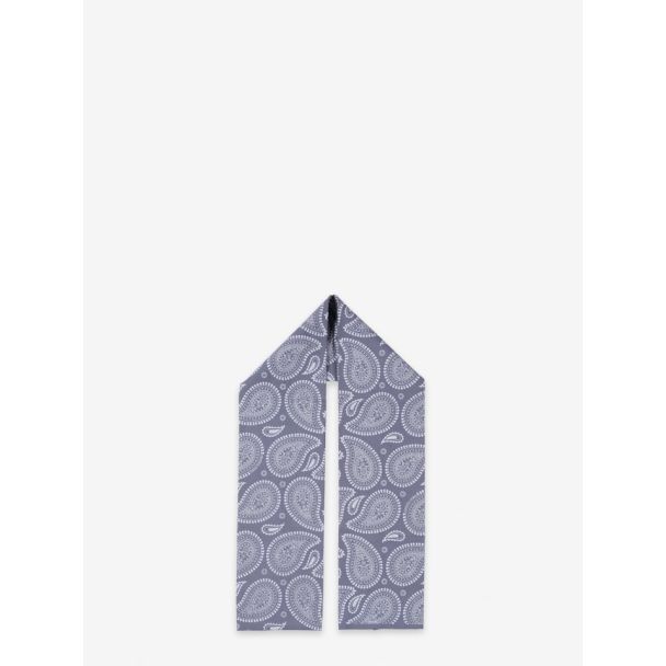 Universal Works Rayon Paisley Ascot Scarf Slate