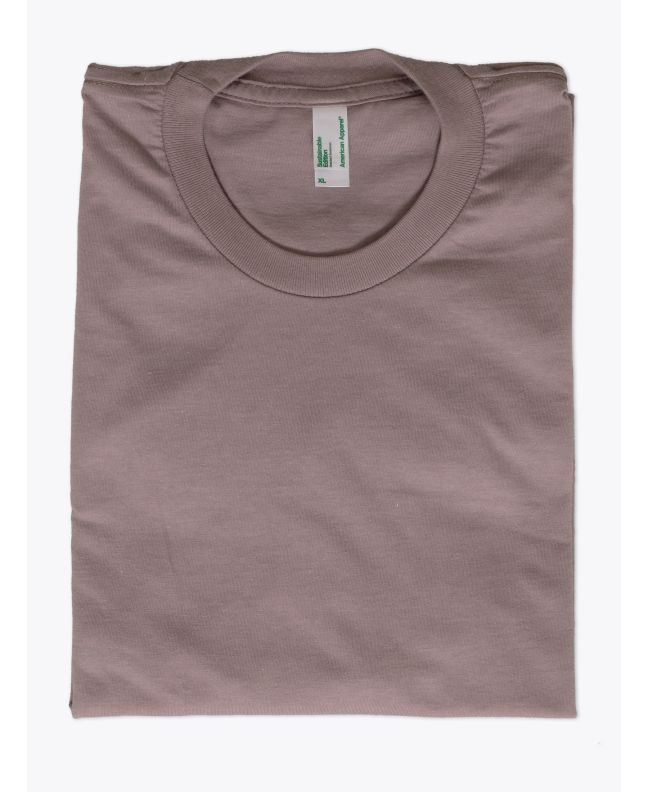 American Apparel 2001 Men’s Organic Fine Jersey S/S T-shirt Cinder Folded Front View