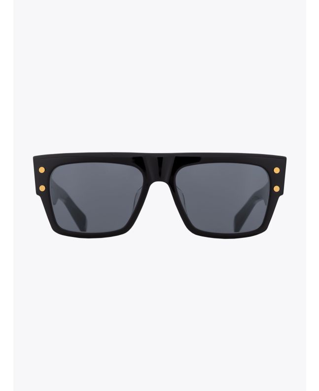 Balmain Sunglasses B-III Square Black/Gold Front View