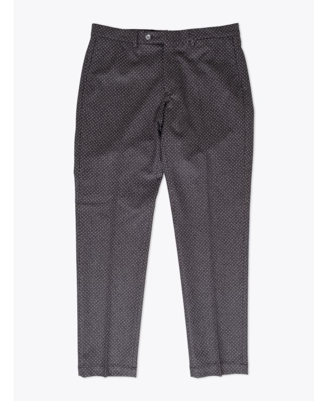 GBS trousers Adriano Wool Grey Pois Front View