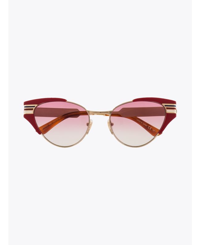 Gucci Cat-Eye Shape Sunglasses Red / Gold 1