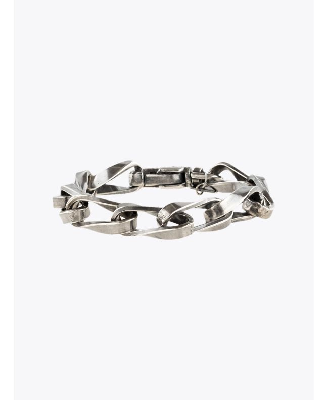 Goti Silver Milled Curb Chains Bracelet 1