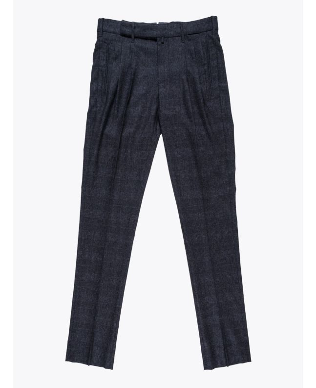 Giab's Archivio Cocktail Wool Pleated Pants Check Anthracite / Grey 1