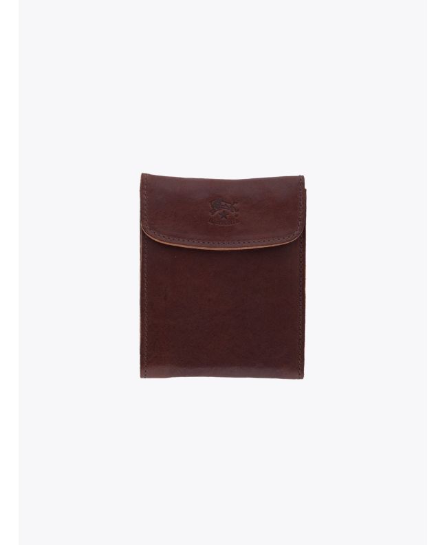 Il Bisonte C0976 Man’s Vintage Cowhide Leather Wallet Brown Front