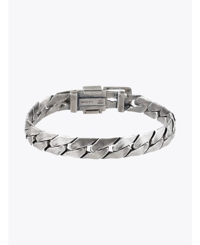 Goti Bracelet BR1033 Silver Buckle Curb Chain - E35 SHOP