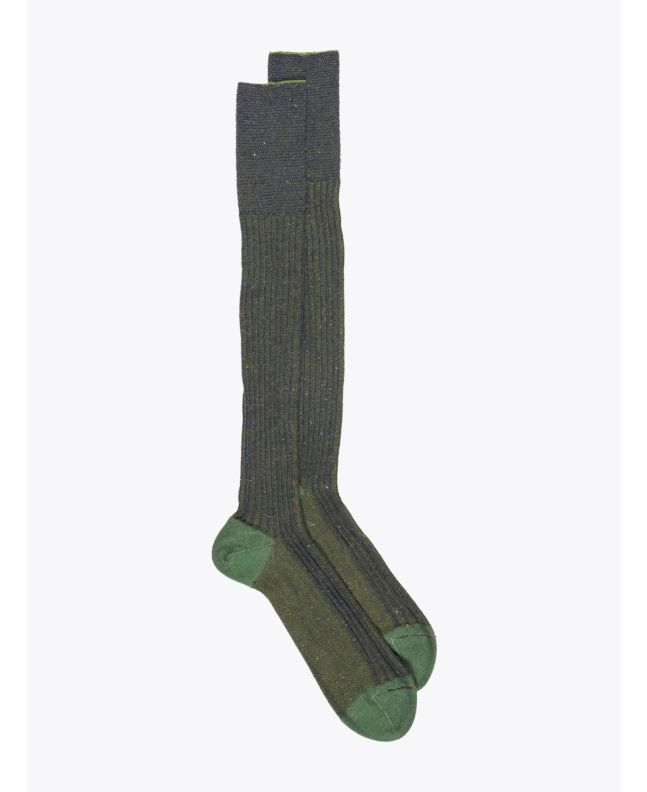 Gallo Long Socks Twin Ribbed Cotton Green - E35 SHOP