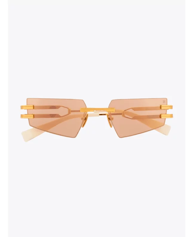 Balmain Fixe Rimless Sunglasses White Gold - E35 SHOP