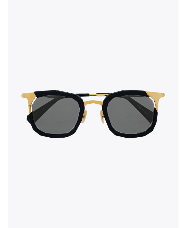 Masahiromaruyama Straight MM-0023 No.1 Sunglasses Black / Gold Front View