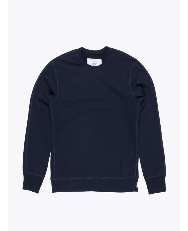 Reigning Champ Loopback Cotton Jersey Sweatshirt Navy Blue Front