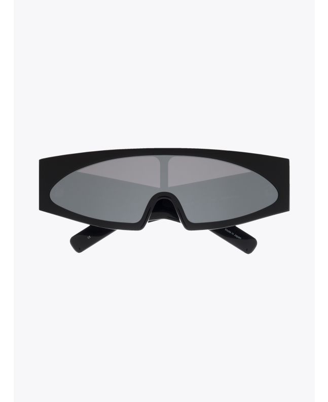 Rick Owens Gene Sunglasses Black / Flash Silver Front View