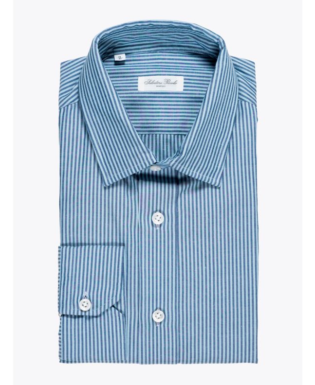 Salvatore Piccolo Regular Fit Shirt Striped Blue 1
