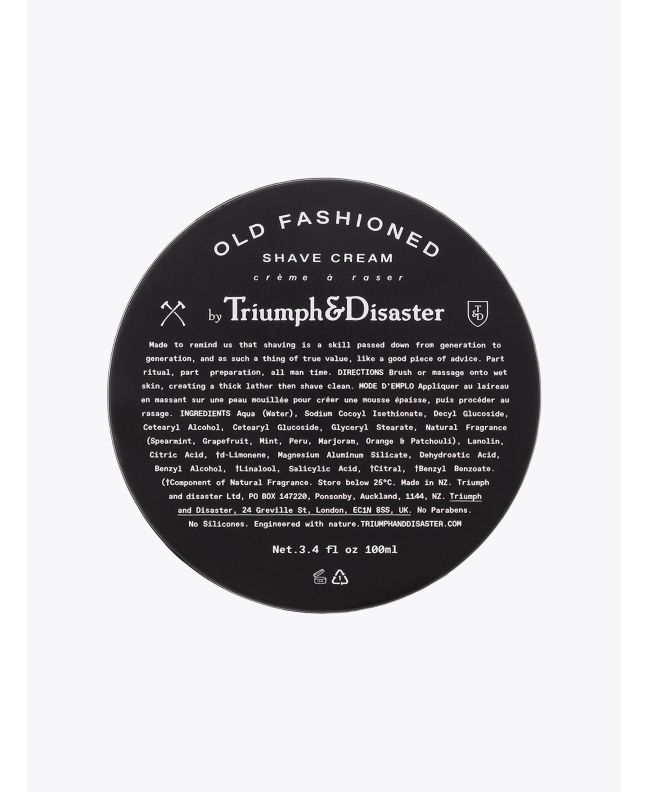 Old Fashioned Shave Cream Tube 100ml - Triumph & Disaster front view