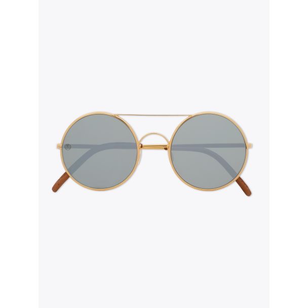 8000 Eyewear 8-M4 Sunglasses Gold Shiny Front View 1