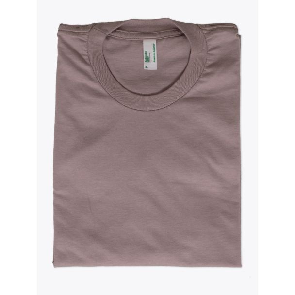 American Apparel 2001 Men’s Organic Fine Jersey S/S T-shirt Cinder Folded Front View