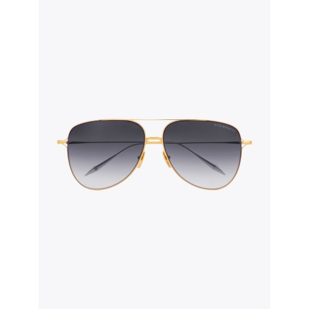 Moddict - Dita Sunglasses Aviator Yellow Gold front view