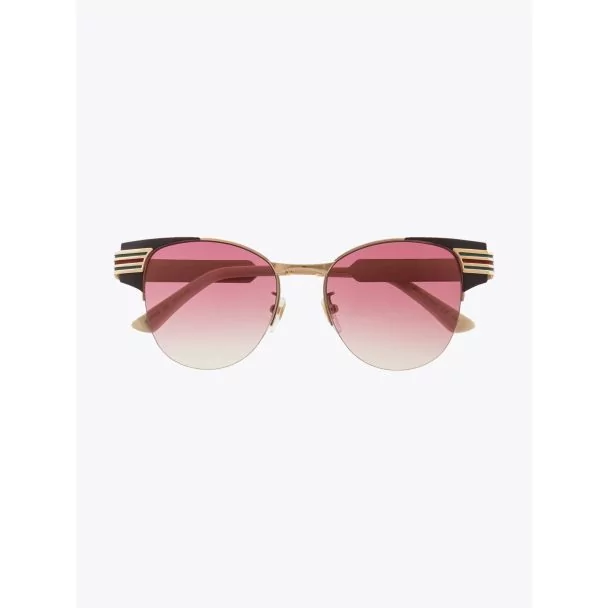 Gucci Cat-Eye Combi Shape Sunglasses Brown / Gold 1