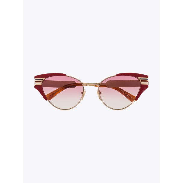 Gucci Sunglasses Cat-Eye Metal Red/Gold - E35 SHOP